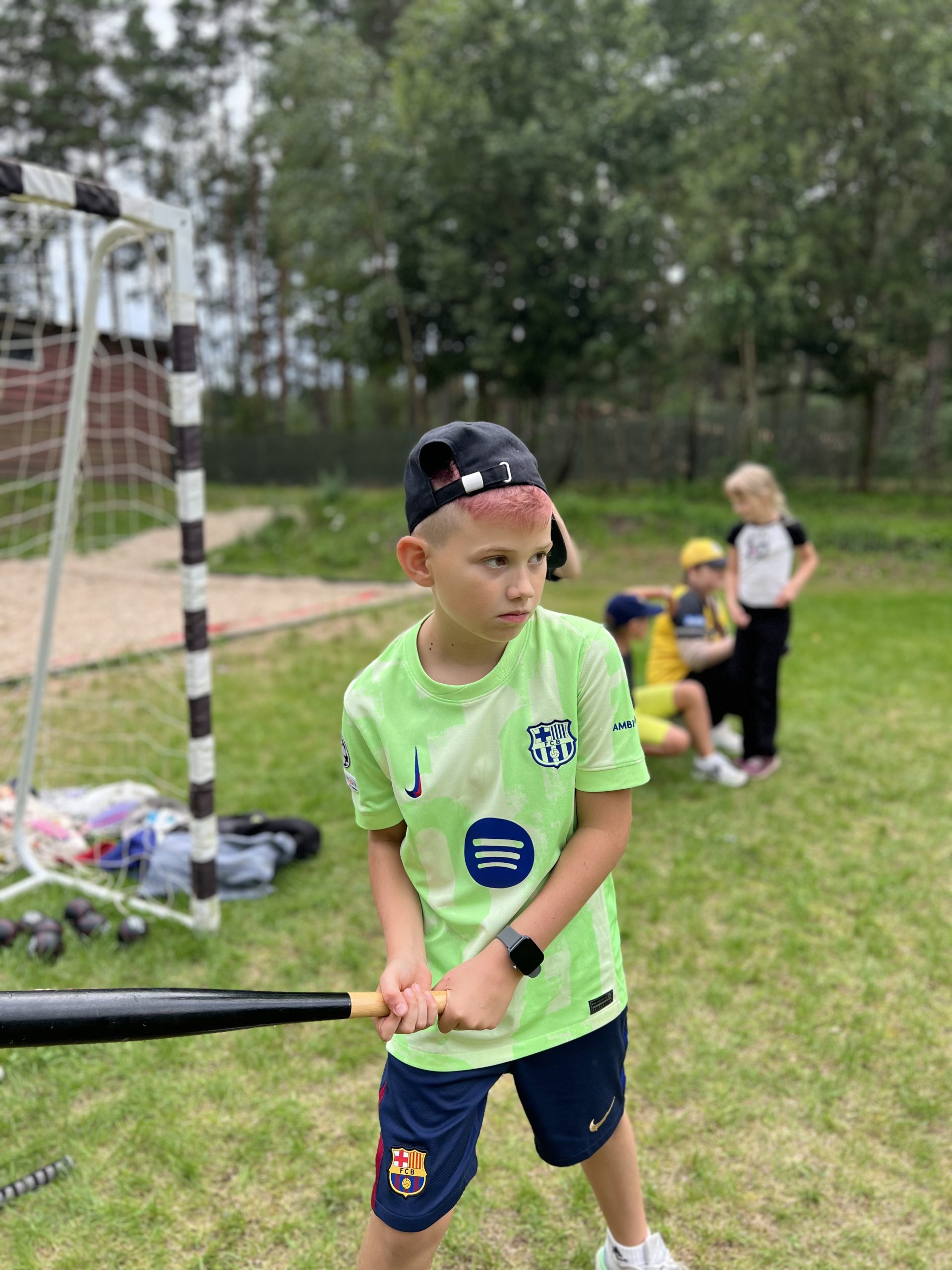 Kids love to play baseball at our camp! Kids love to play baseball at our camp!